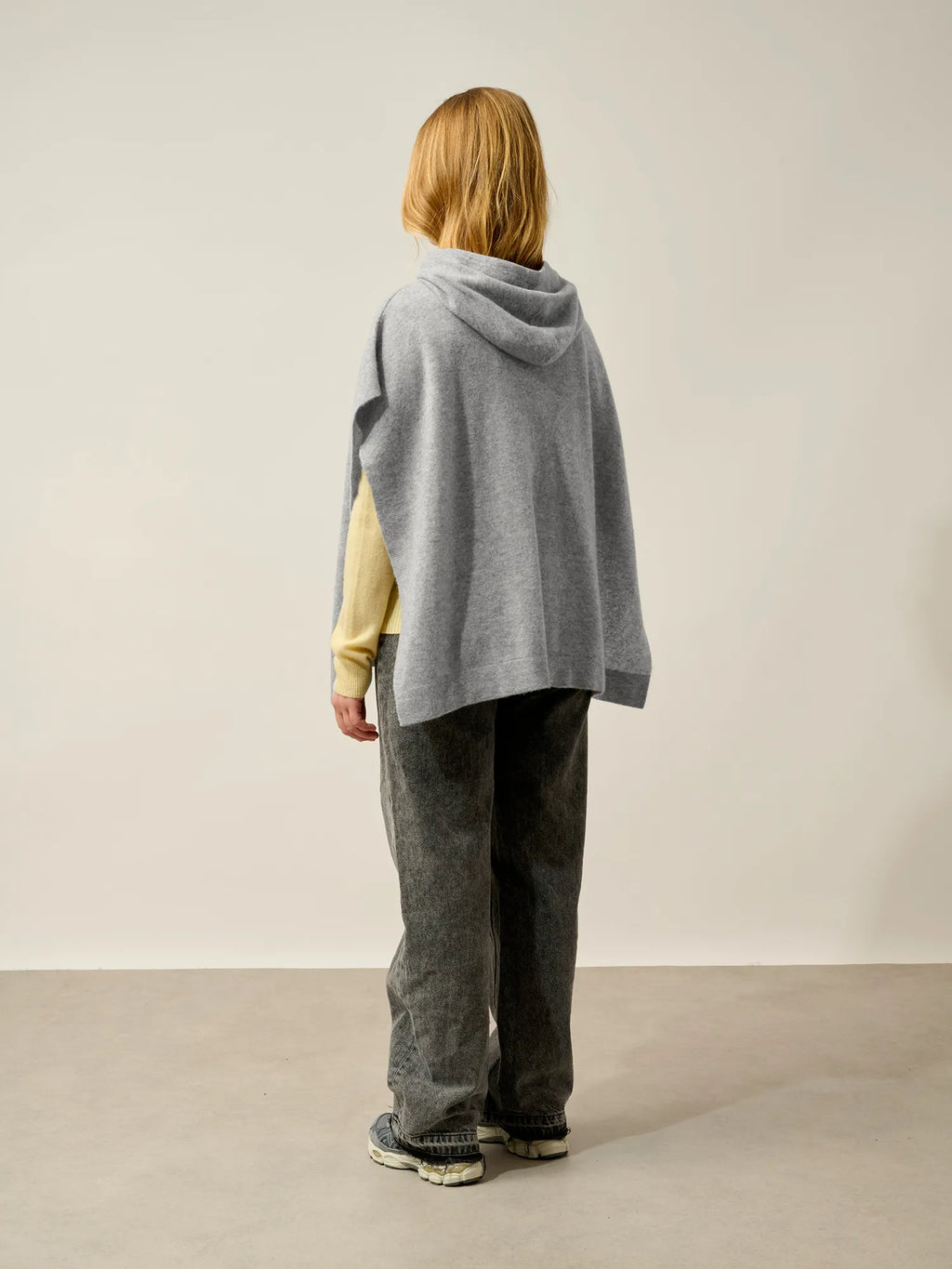 ELSA Poncho Hooded Heather Cloud