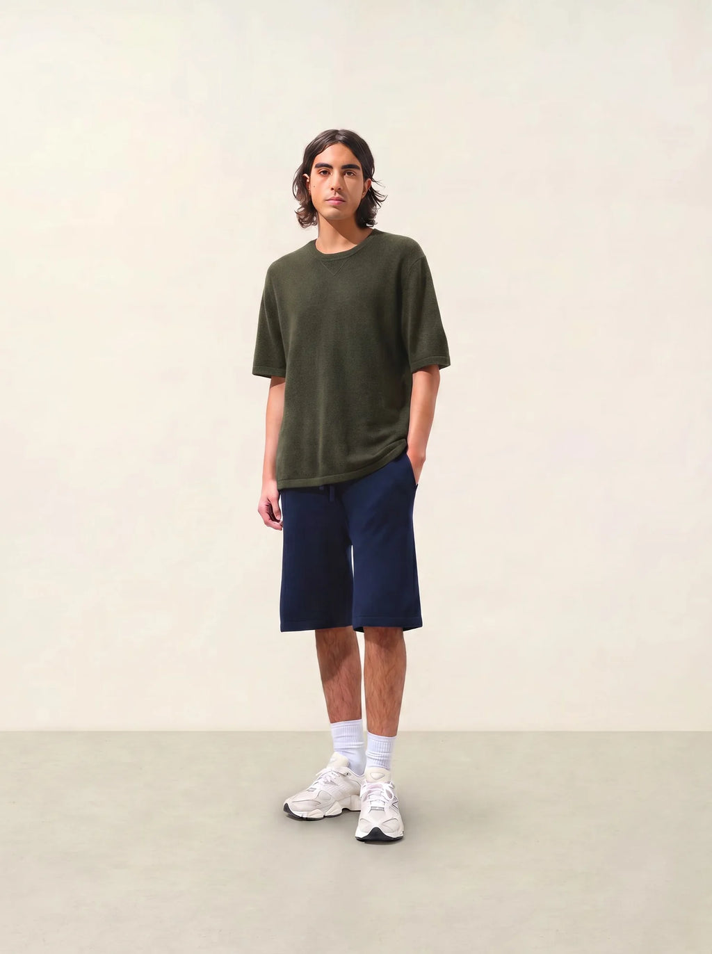 SOLINE Shorts Khaki meliert