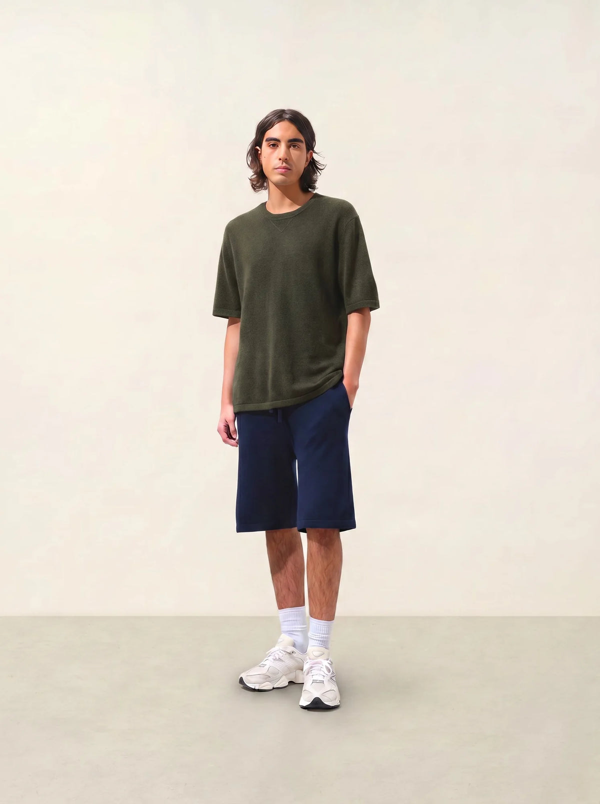 SOLINE Shorts Khaki meliert
