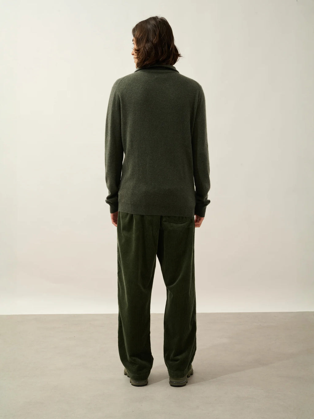 NOEMIE sweater cuffed beanie heather khaki