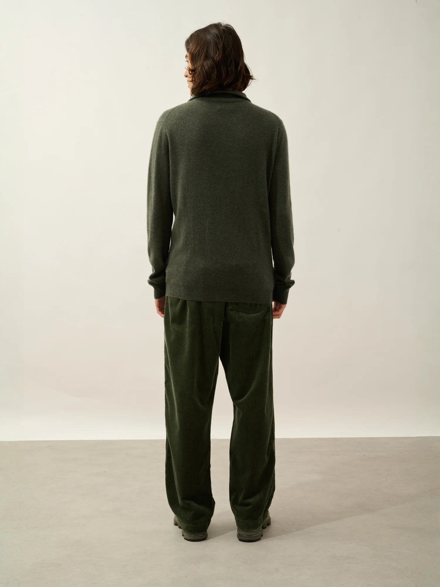 NOEMIE sweater cuffed beanie heather khaki