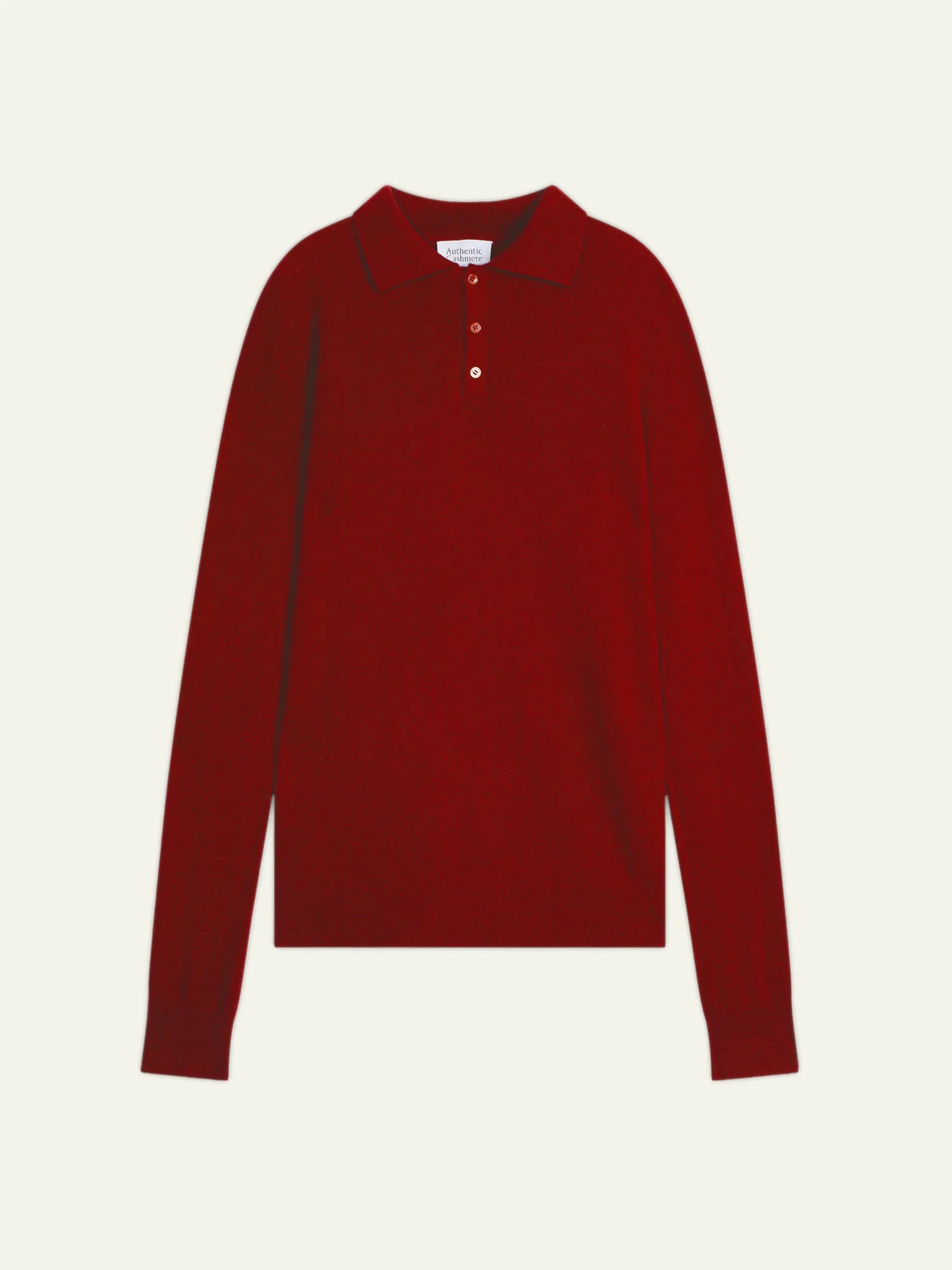 CHARVET polo manches longues rubis