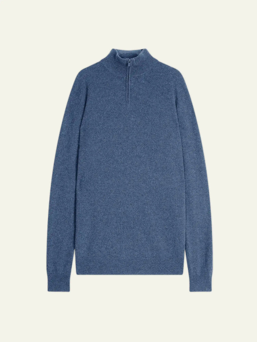 AMBIN Pullover Truckerkragen Denimblau