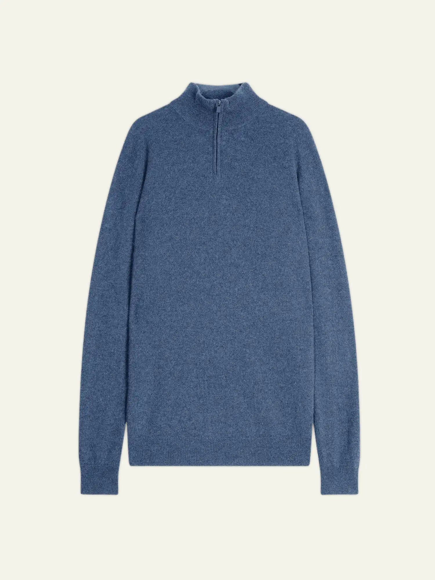 AMBIN Pullover Truckerkragen Denimblau