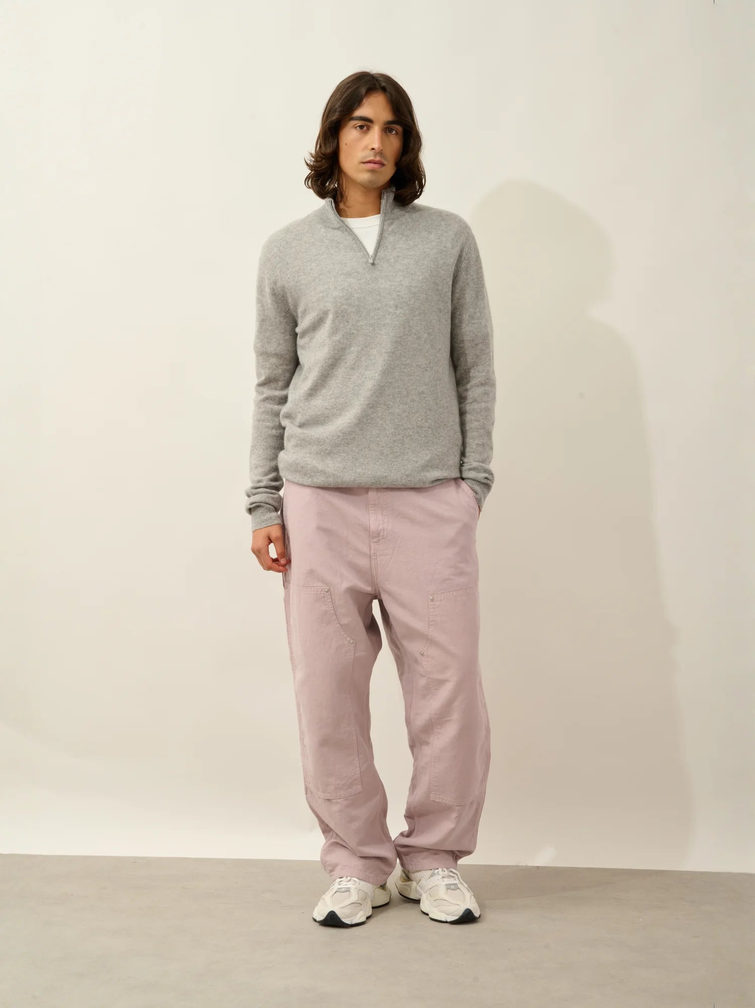 AMBIN pull camionneur gris souris chiné