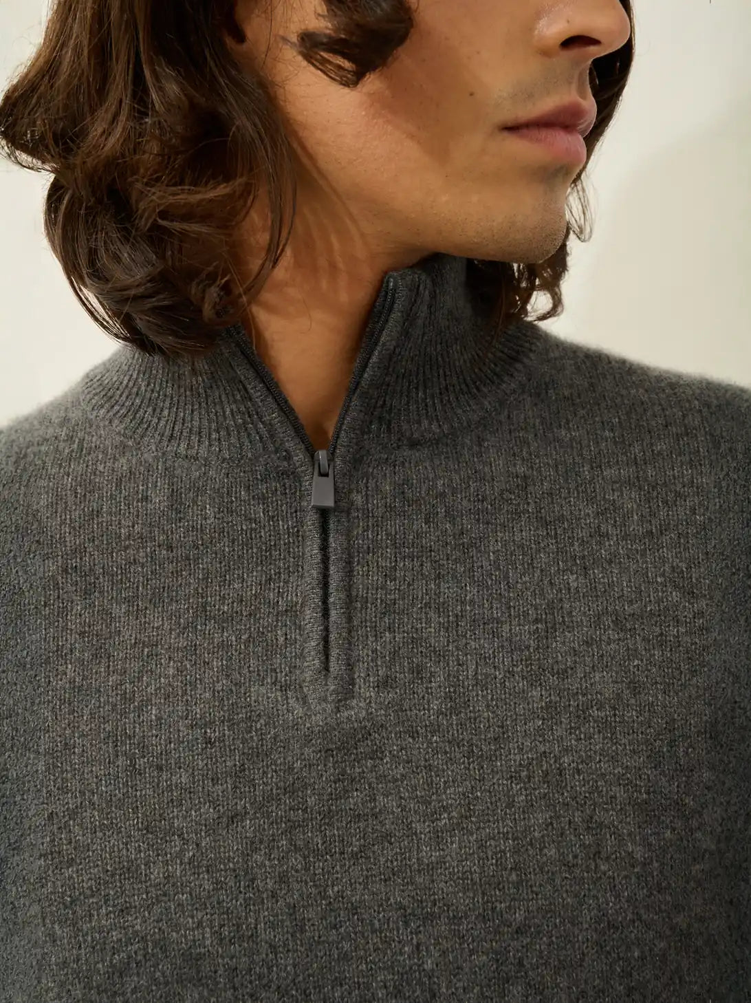 LYNA pull camionneur 4 fils anthracite chiné