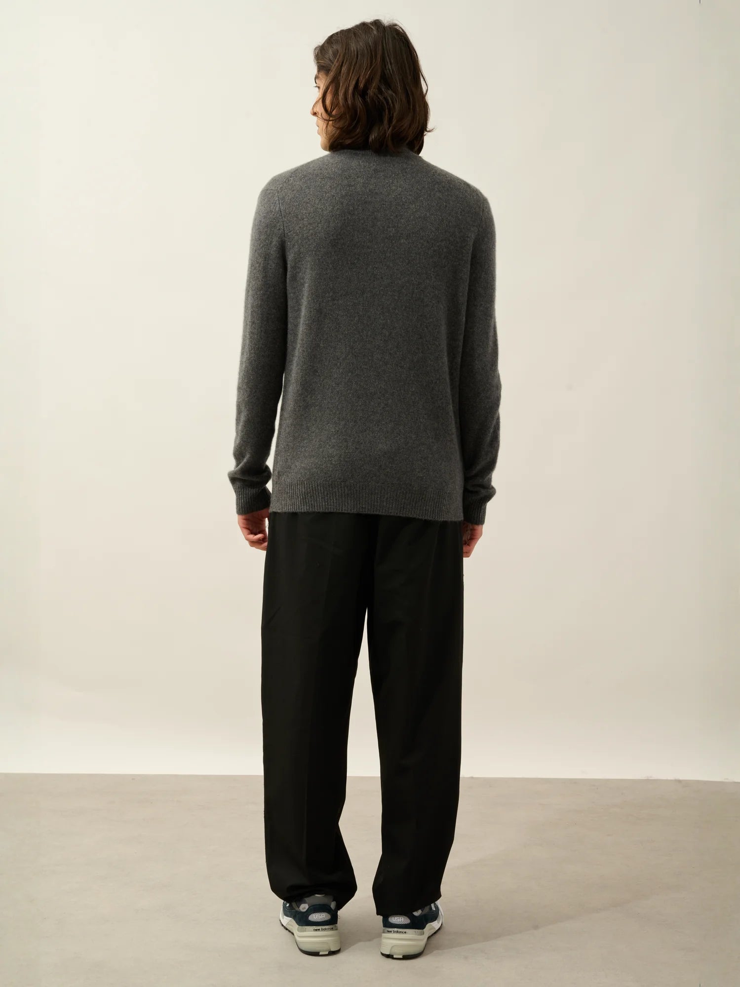 LYNA pull camionneur 4 fils anthracite chiné