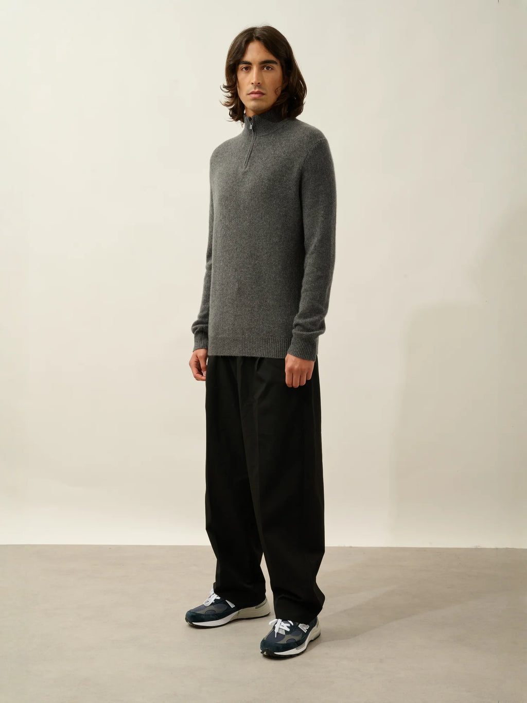 LYNA pull camionneur 4 fils anthracite chiné