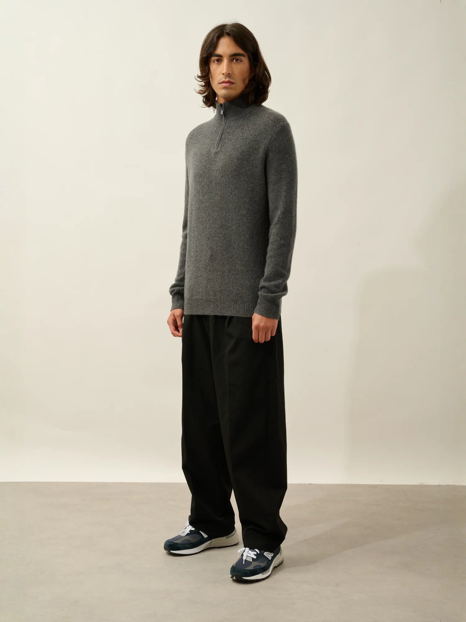 LYNA pull camionneur 4 fils anthracite chiné