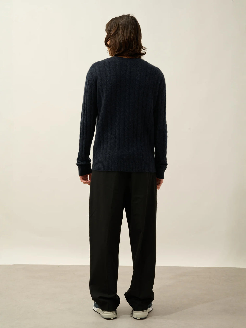 ORIVIAN pull col rond 4 fils caviar