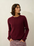ORIVIAN sweater crew neck 4 ply blackberry