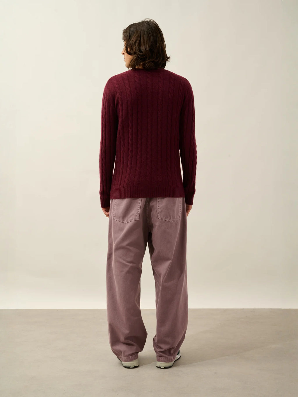ORIVIAN sweater crew neck 4 ply blackberry