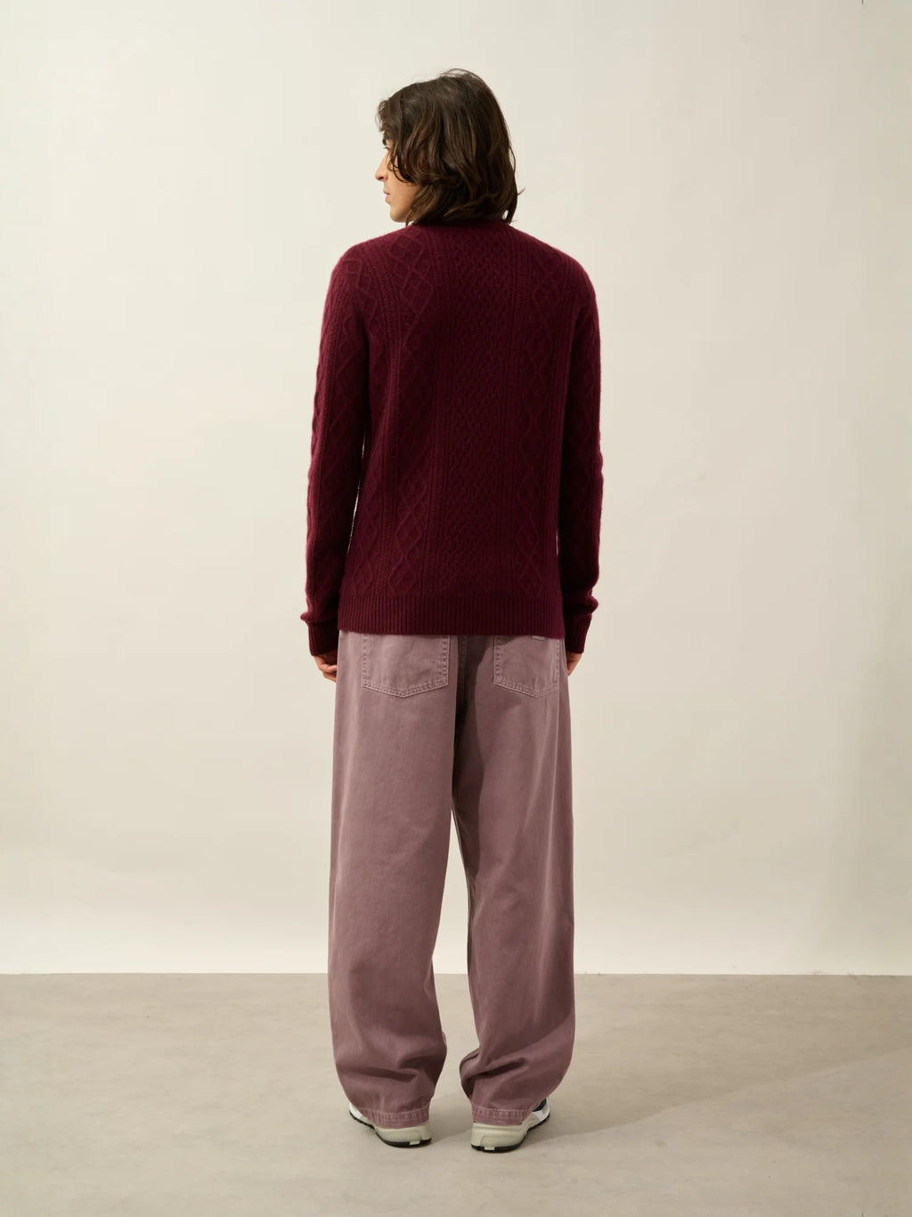 WIND sweater crew neck 4 ply blackberry