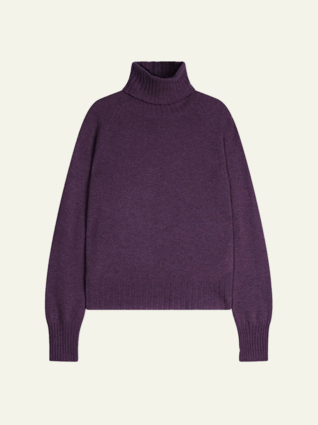 CASSY pull col roulé violet chiné