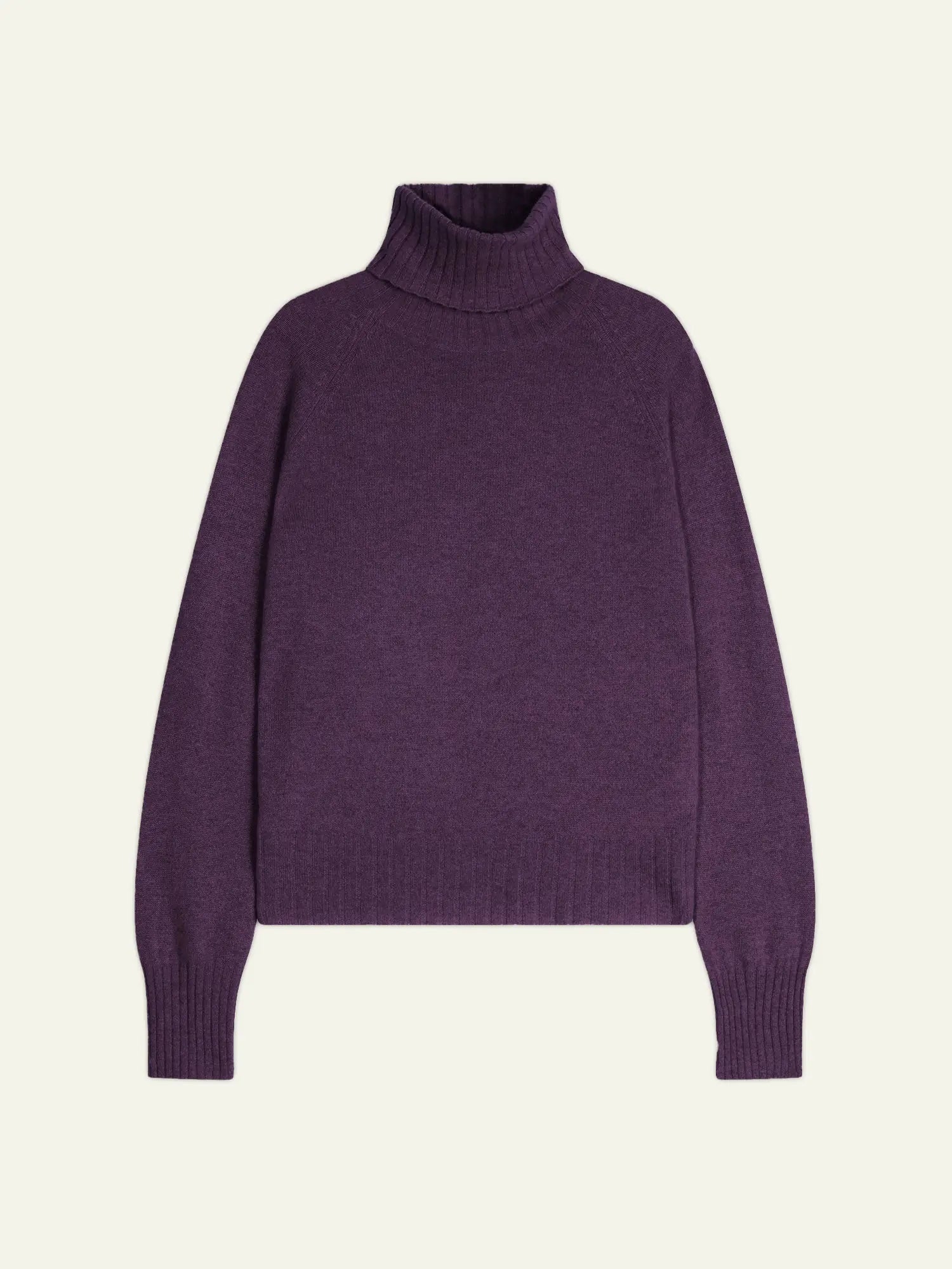 CASSY pull col roulé violet chiné