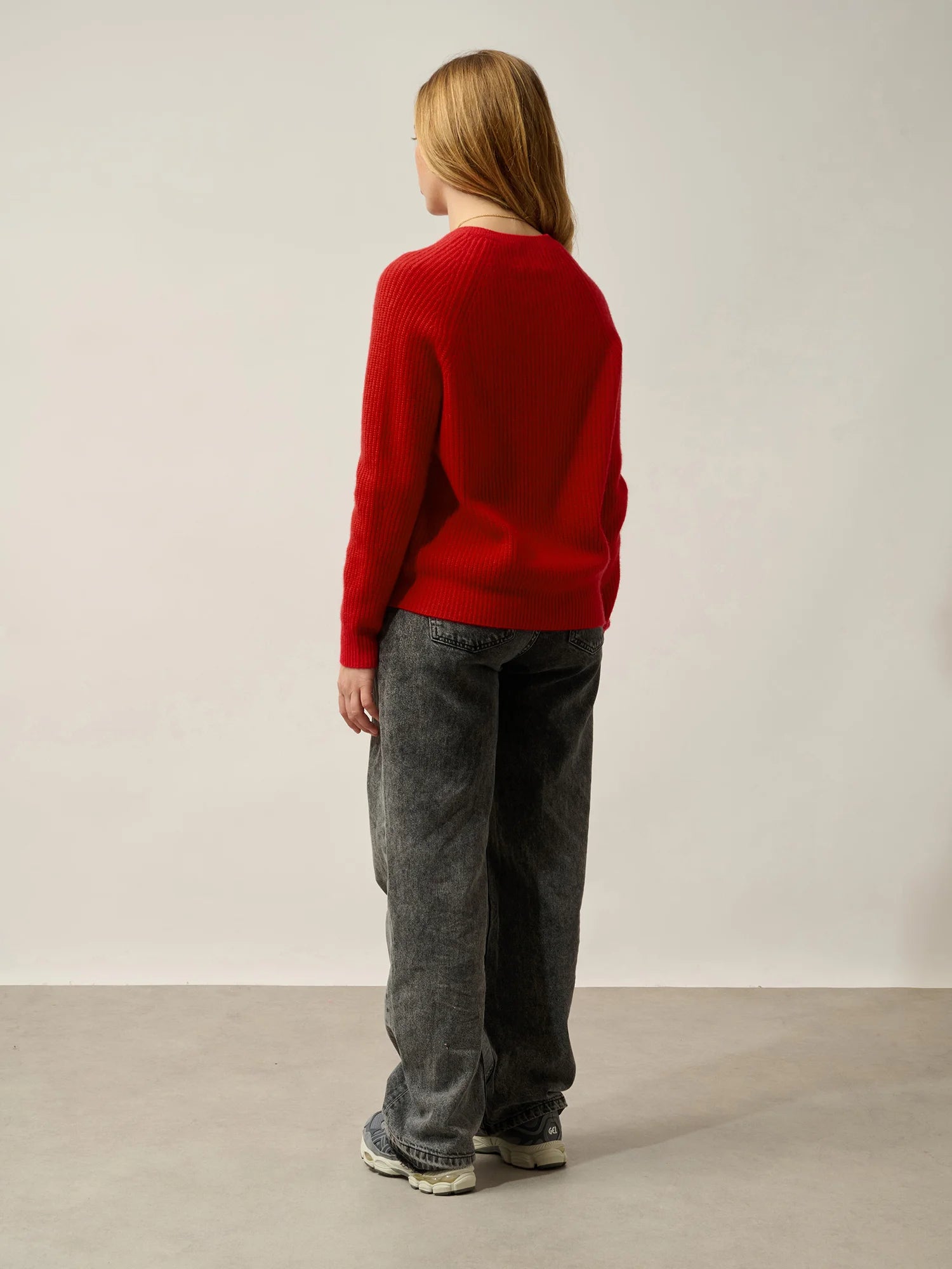 NORYA sweater crew neck 4 ply carmine