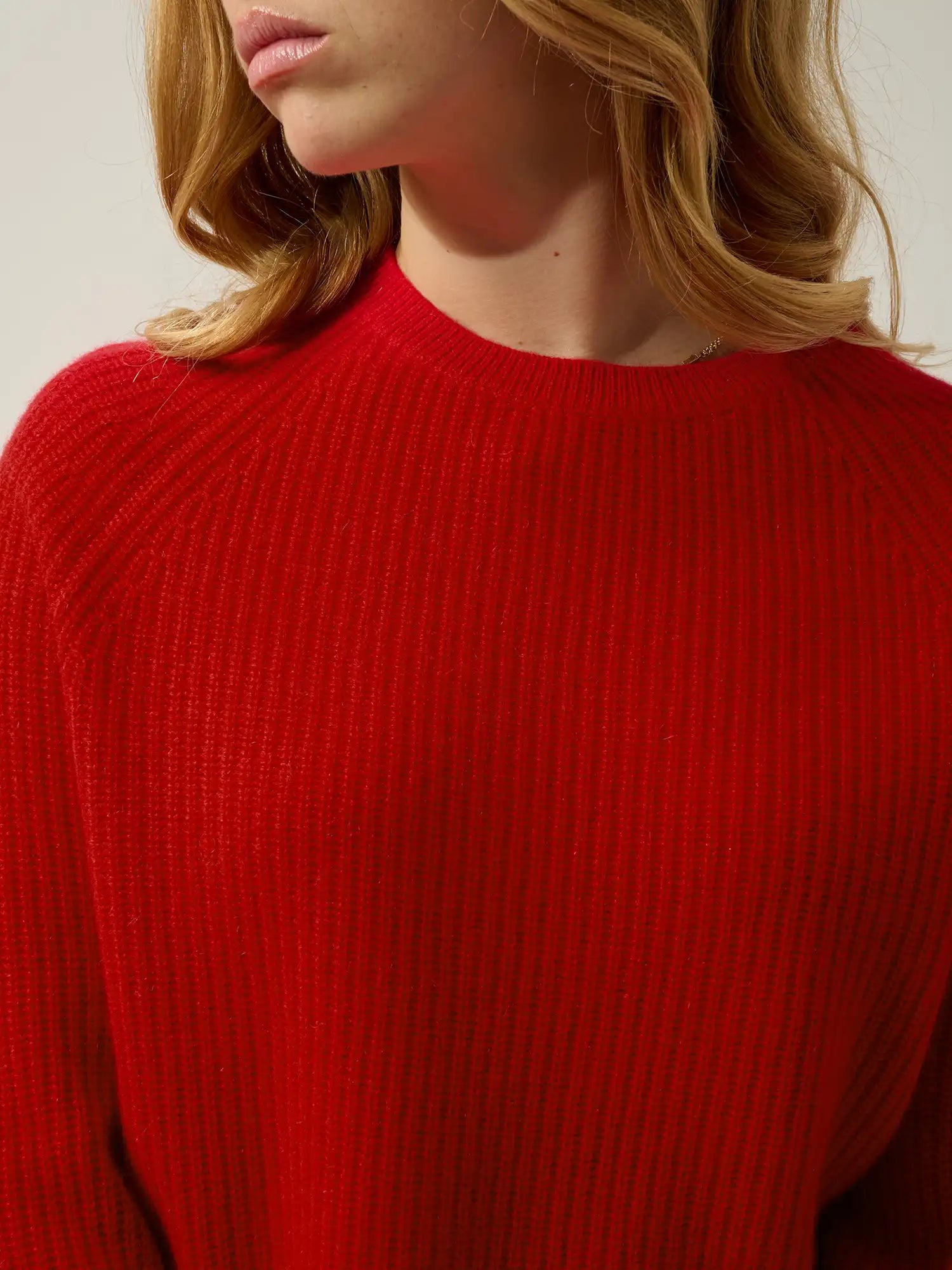 NORYA sweater crew neck 4 ply carmine