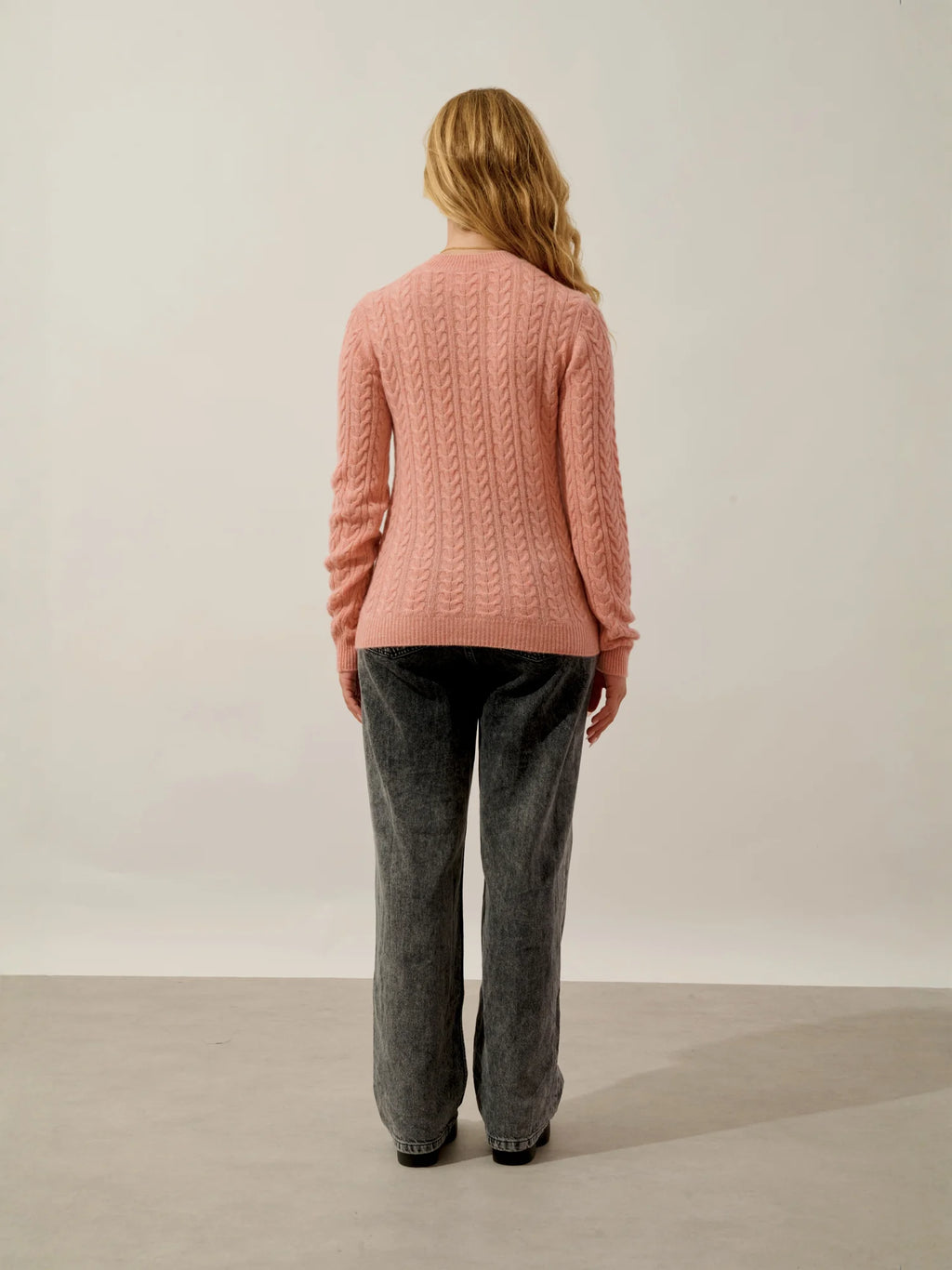 CAELITH pull col rond 4 fils corail chiné
