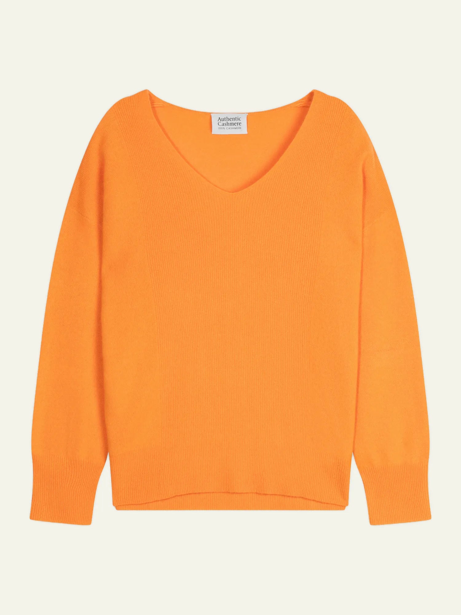 LUMIRA sweater v-neck neon tangerine