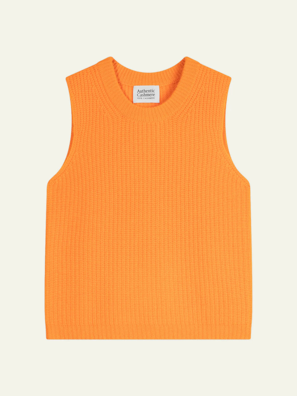 ZYRAEN tank top crew neck 6 ply neon tangerine
