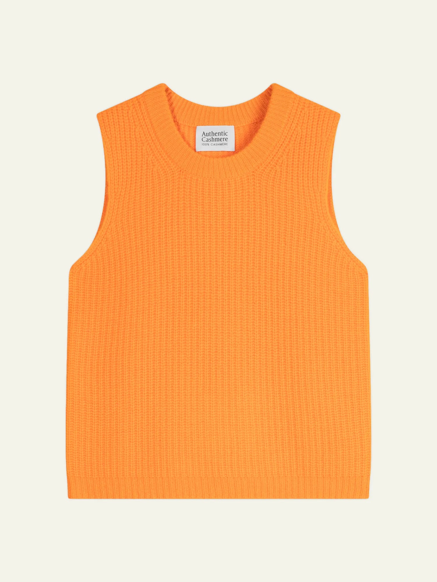 ZYRAEN tank top crew neck 6 ply neon tangerine