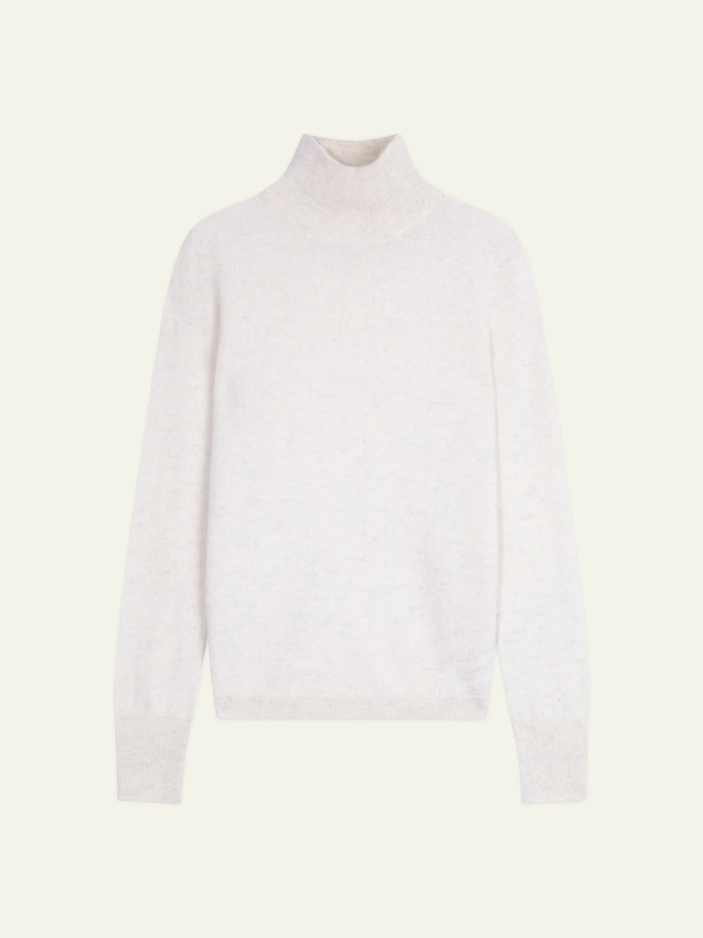 EILEEN pull col montant blanc chiné