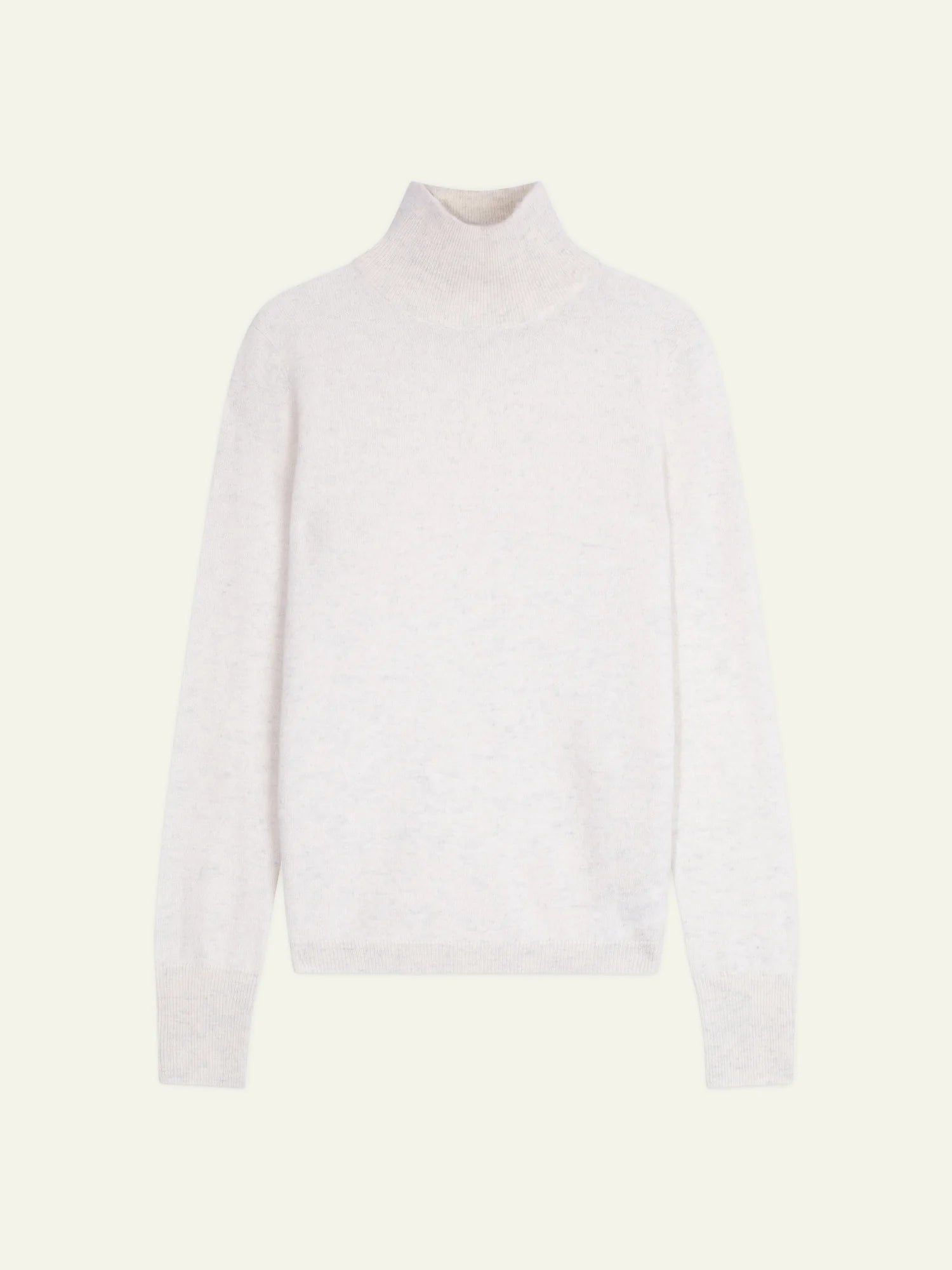 EILEEN pull col montant blanc chiné