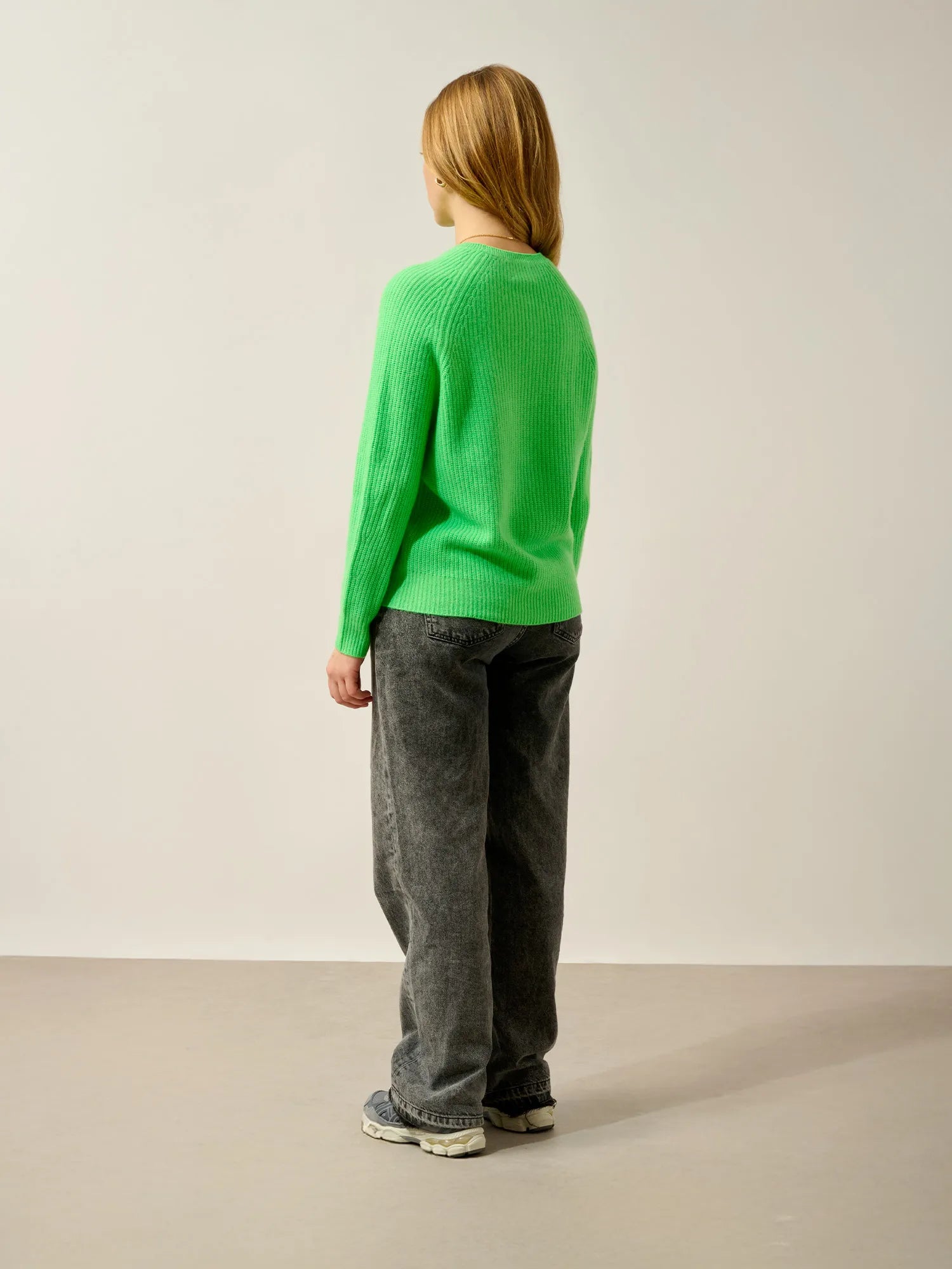 NORYA sweater crew neck 4 ply neon green