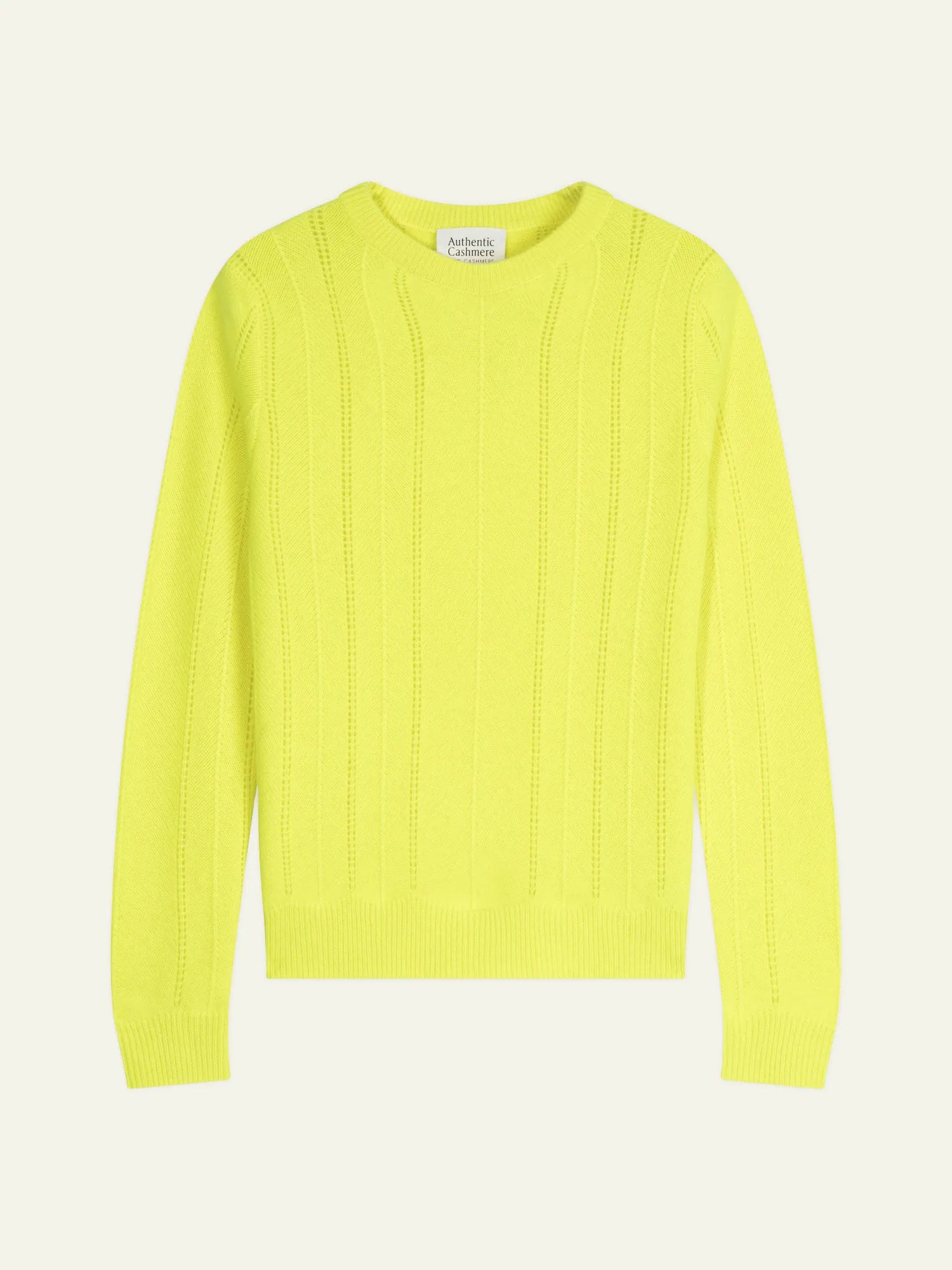 ORYNEL sweater crew neck 4 ply neon yellow