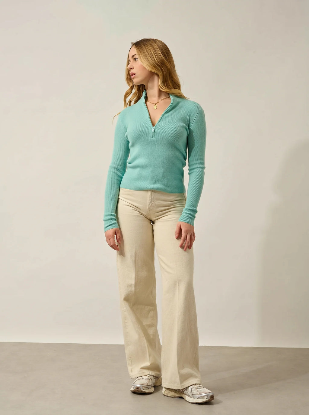 ASTA Sweater Trucker Neck Jade