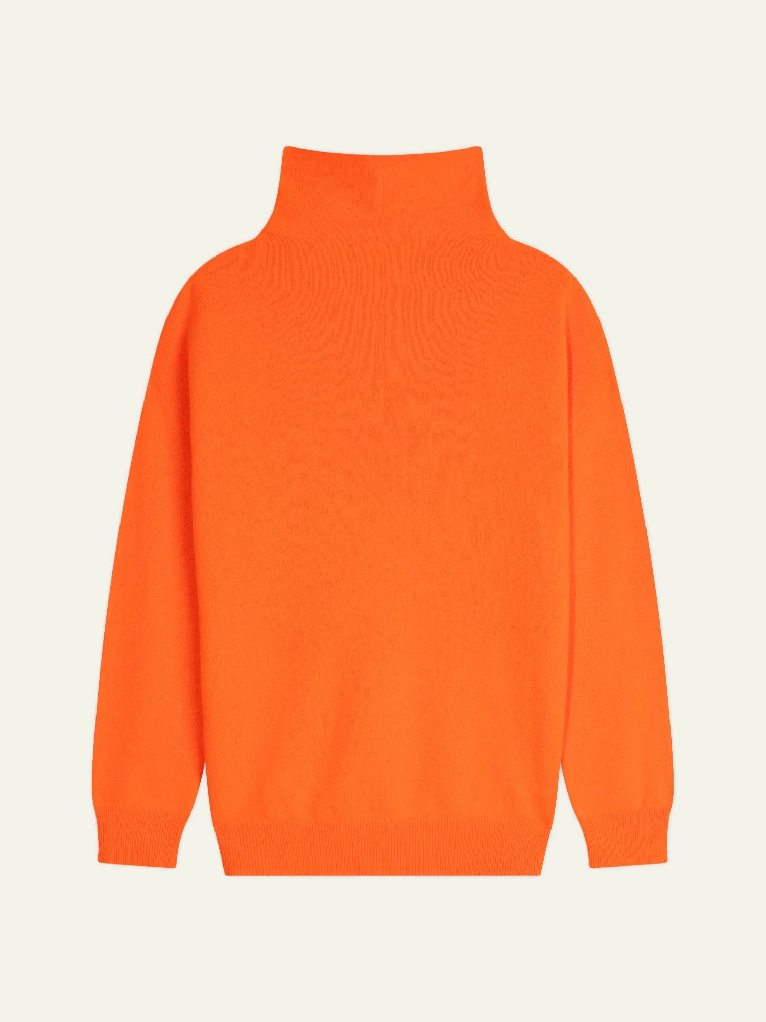 KORIEL sweater mock neck neon orange