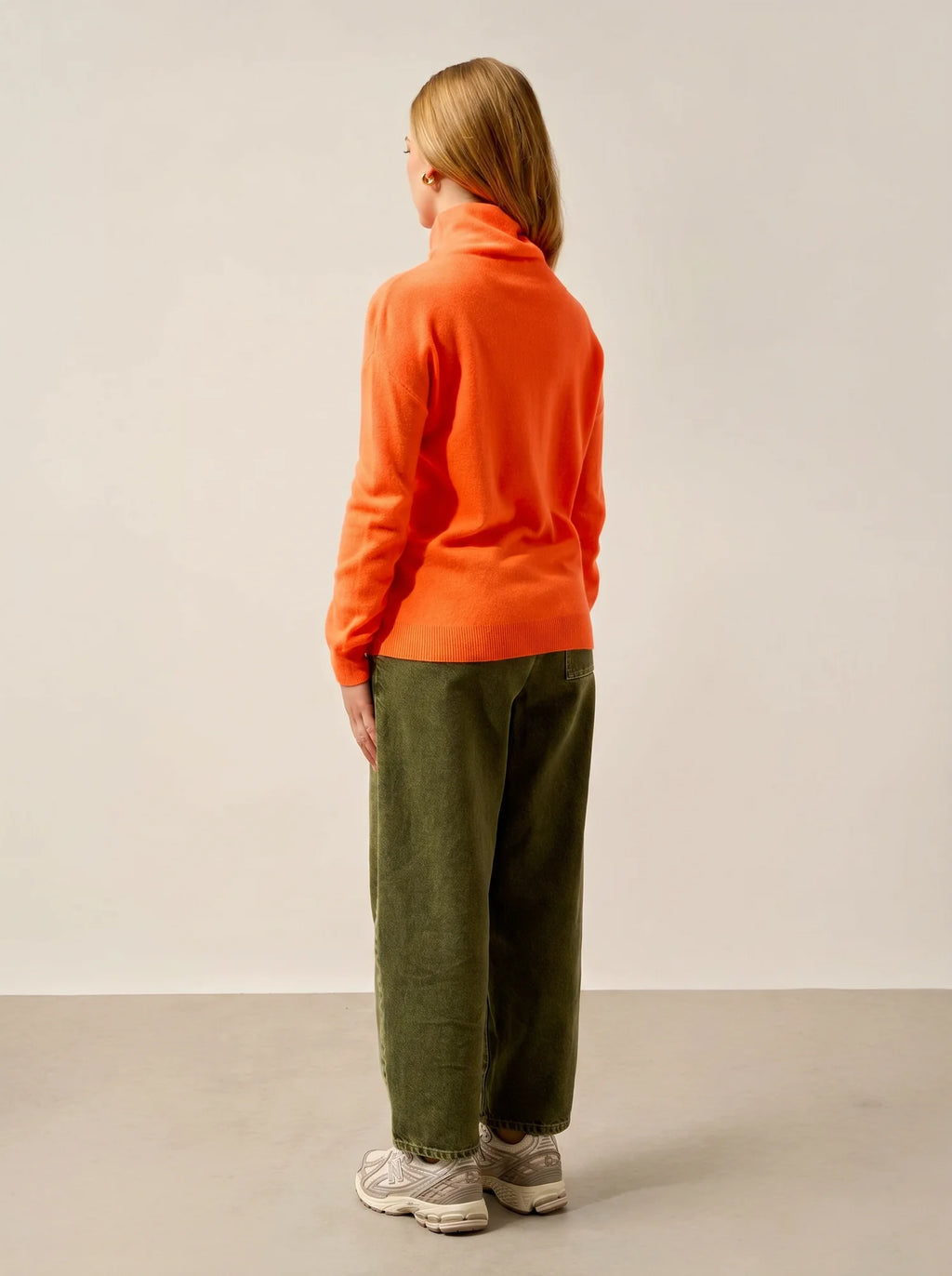 KORIEL pullover stehkragen orange neon