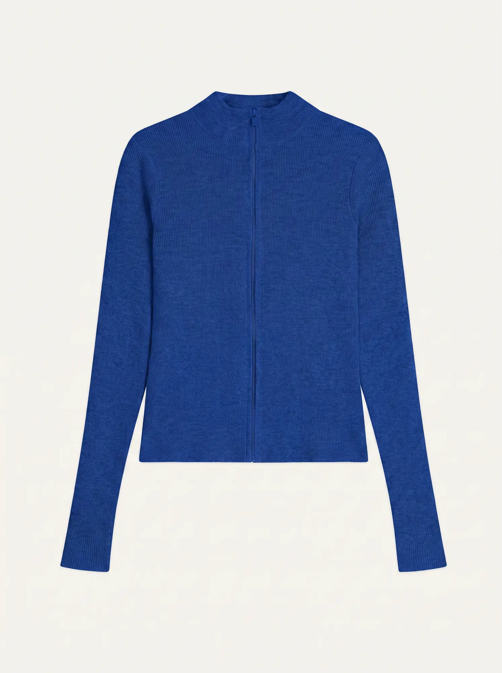 ALBERTE vest zipped mock neck persian blue