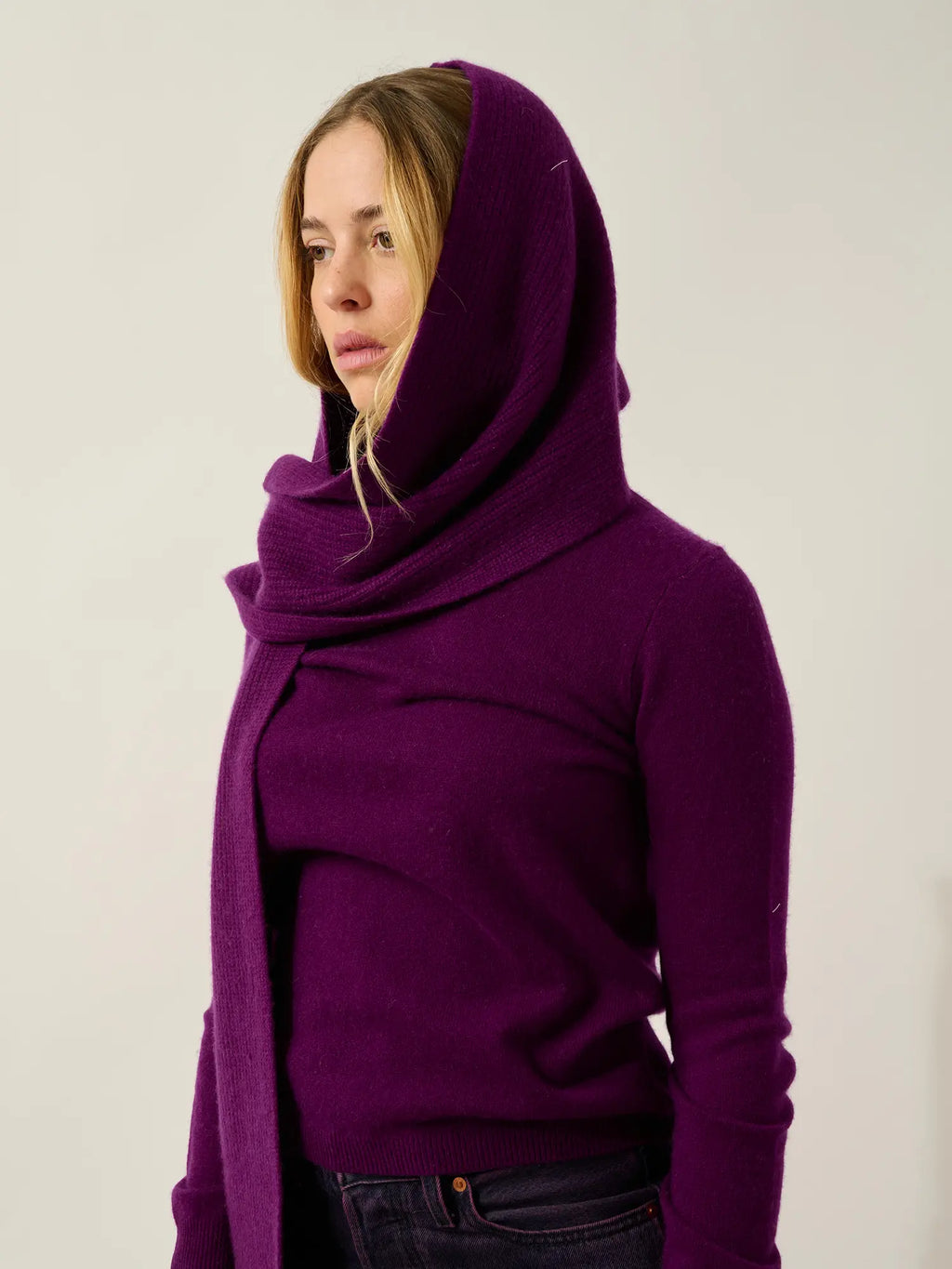 APOLLINE Scarf 4 Ply Plum