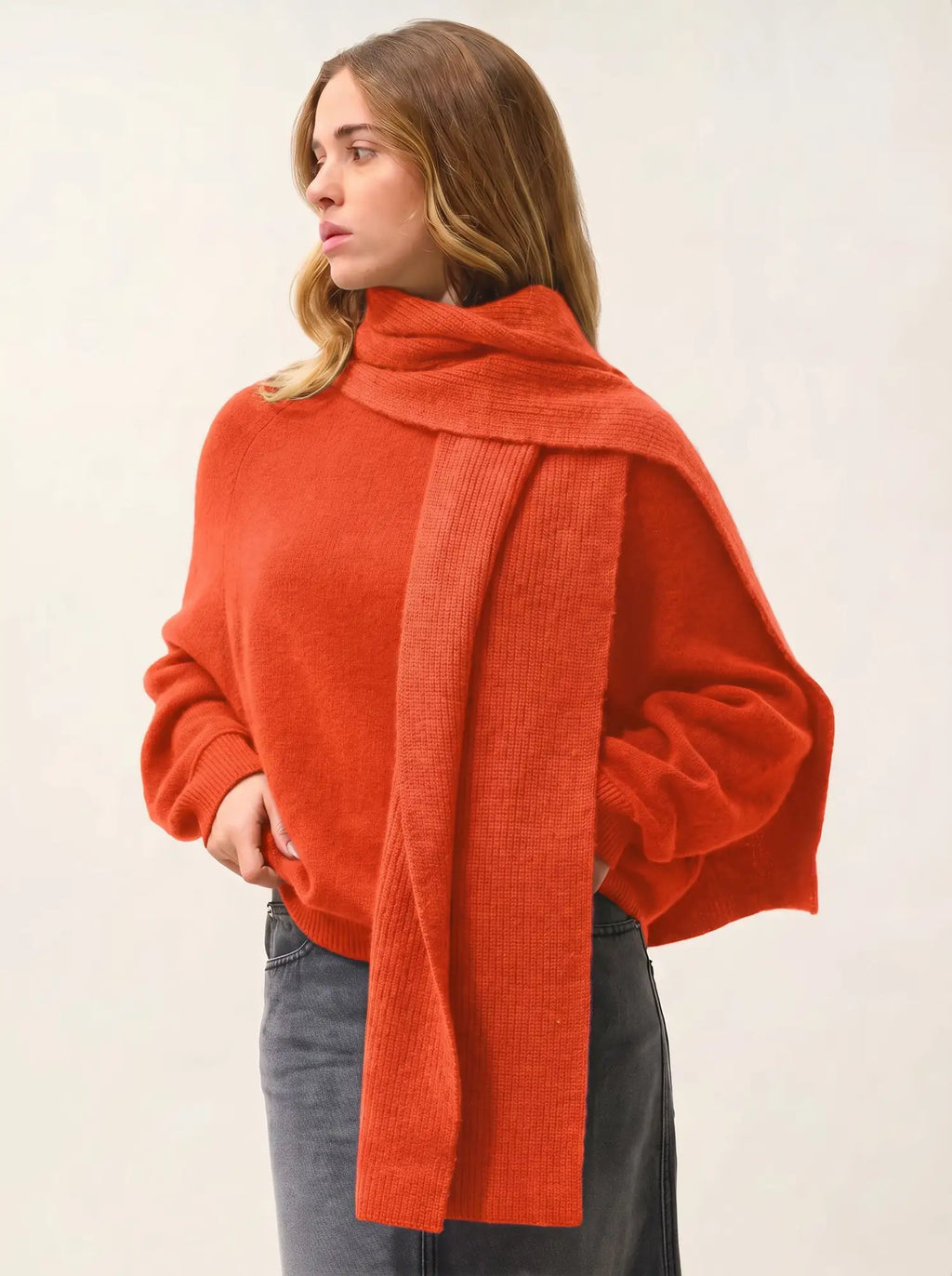 APOLLINE schal 4-fädig orange