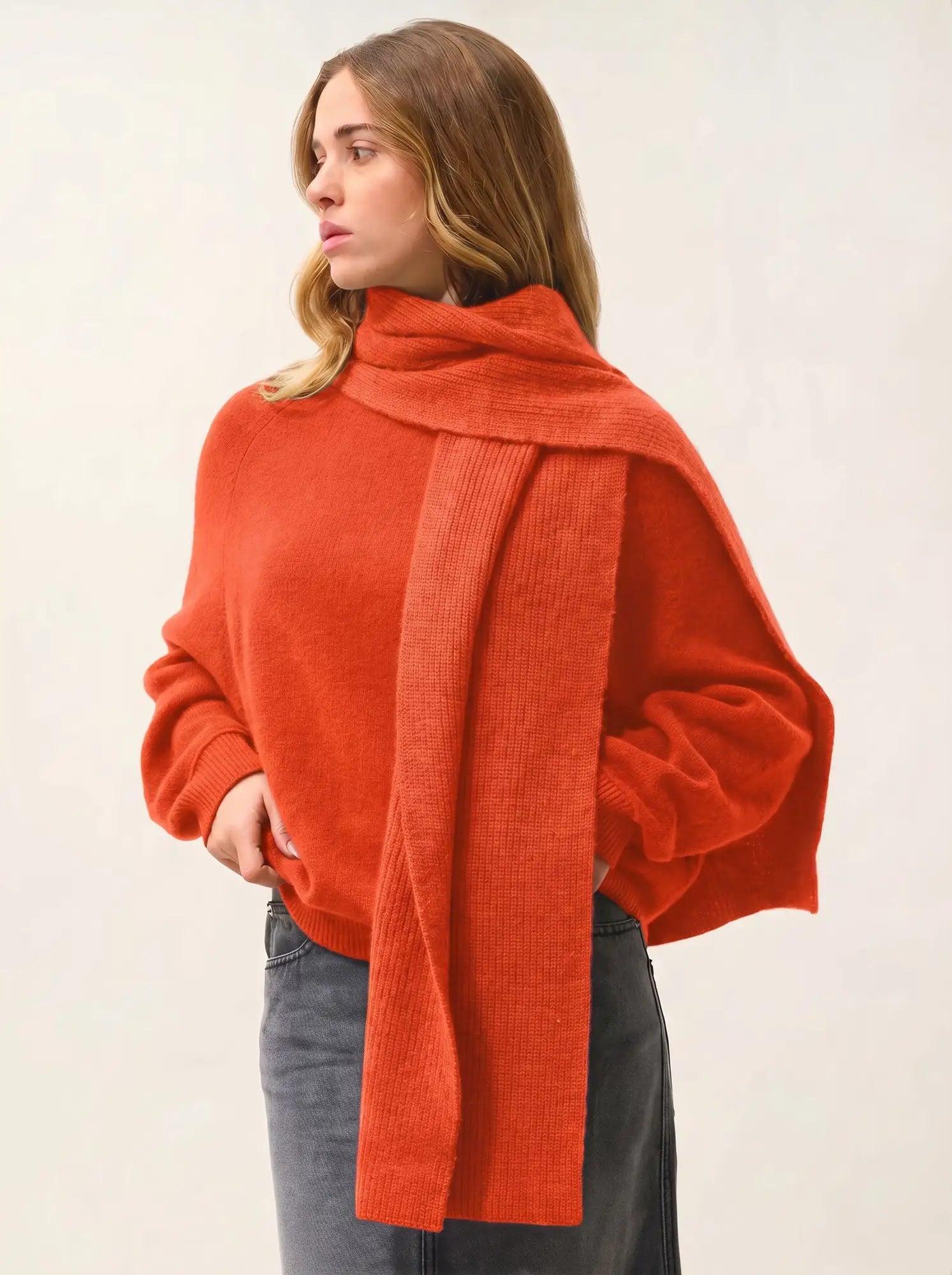 APOLLINE schal 4-fädig orange