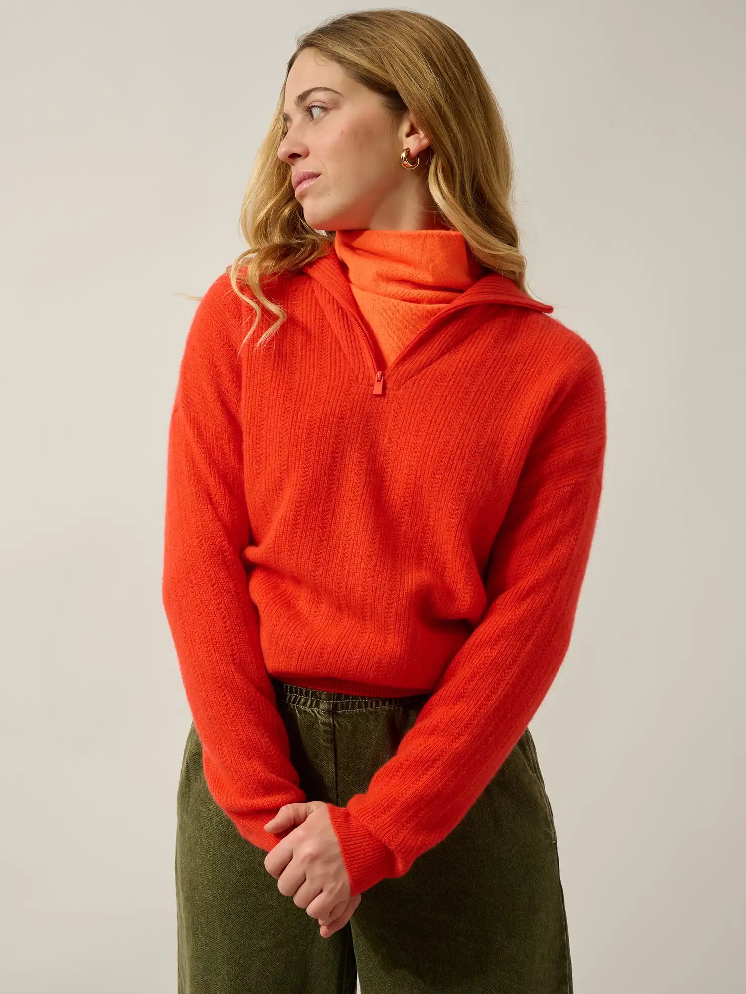 MARIE pullover dockermütze orange