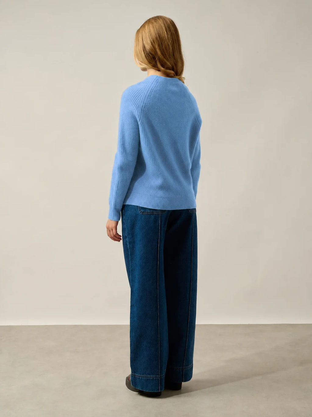 NORYA pullover rundhalsausschnitt 4-fädig blau bébé