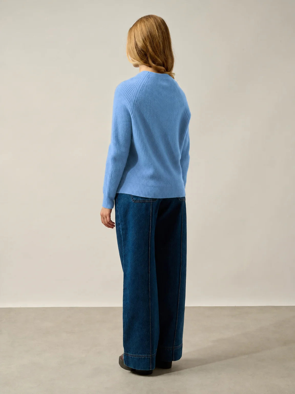 NORYA pullover rundhalsausschnitt 4-fädig blau bébé