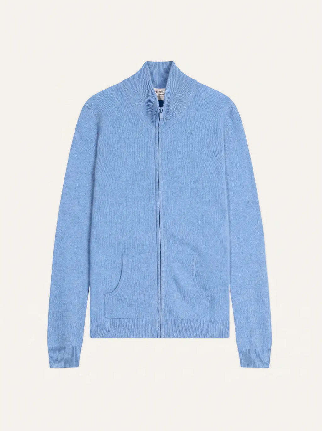 THALUN vest zipped mock neck baby blue