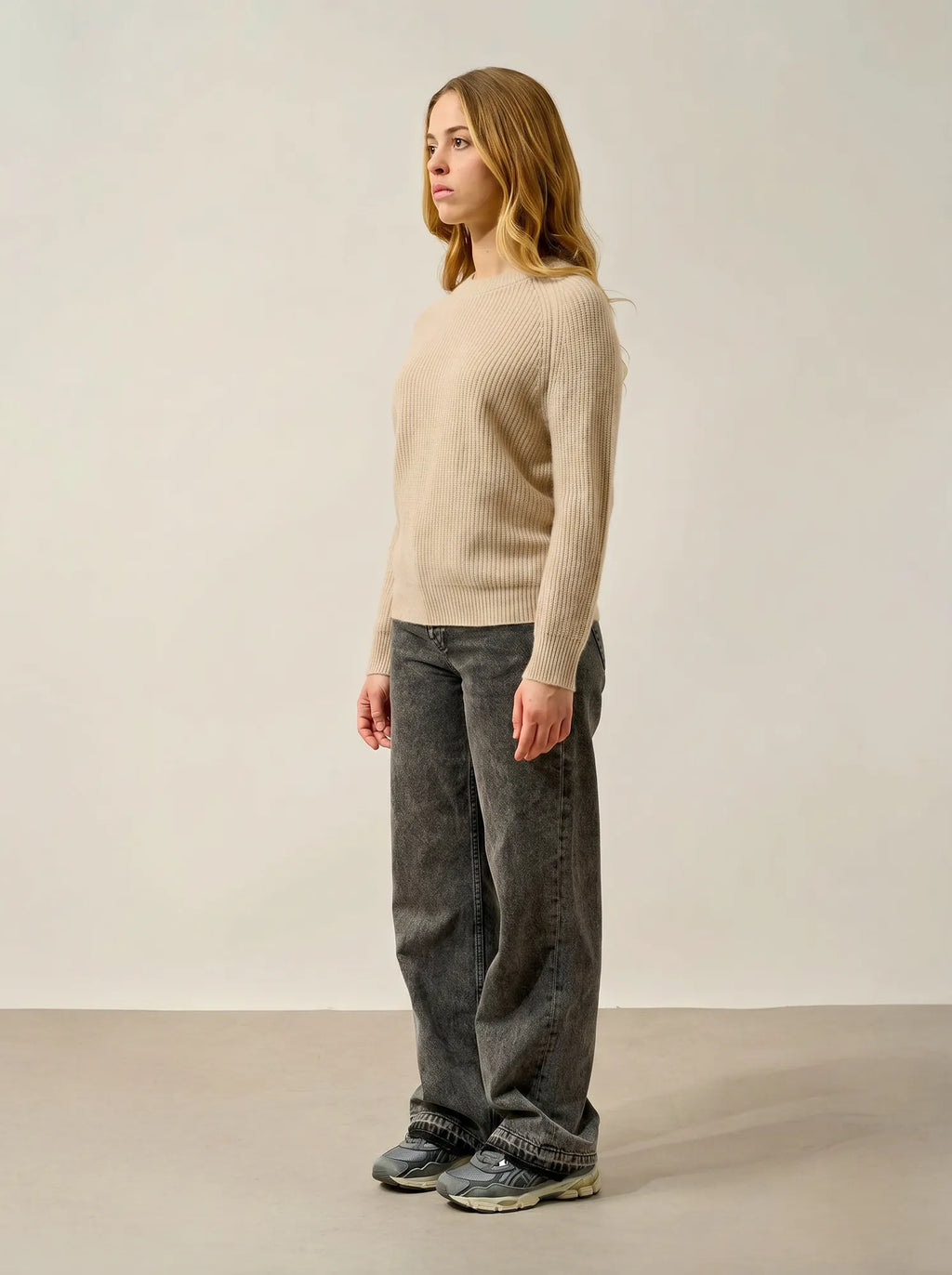 NORYA pullover rundhalsausschnitt 4-fädig hafer