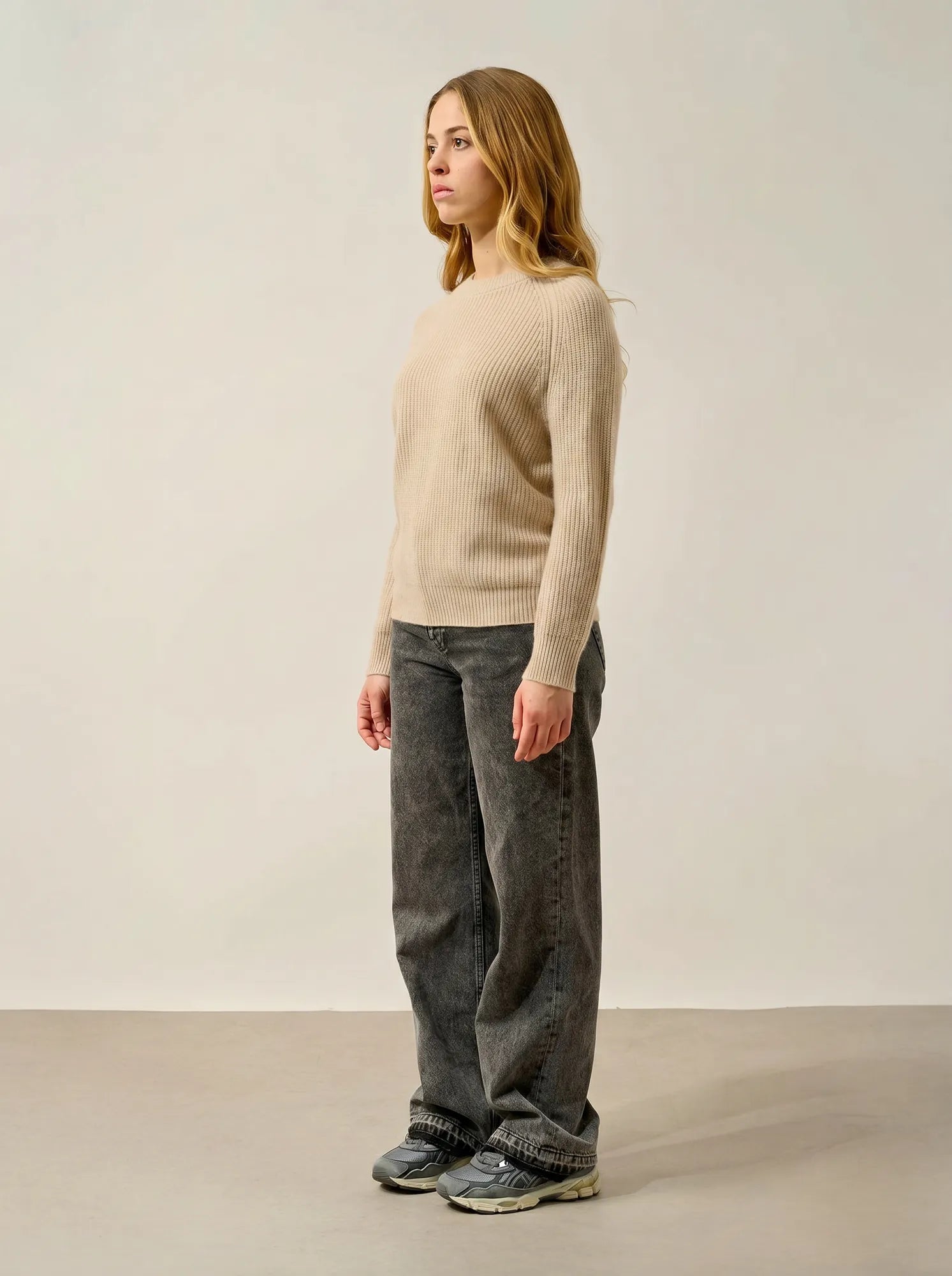 NORYA pullover rundhalsausschnitt 4-fädig hafer