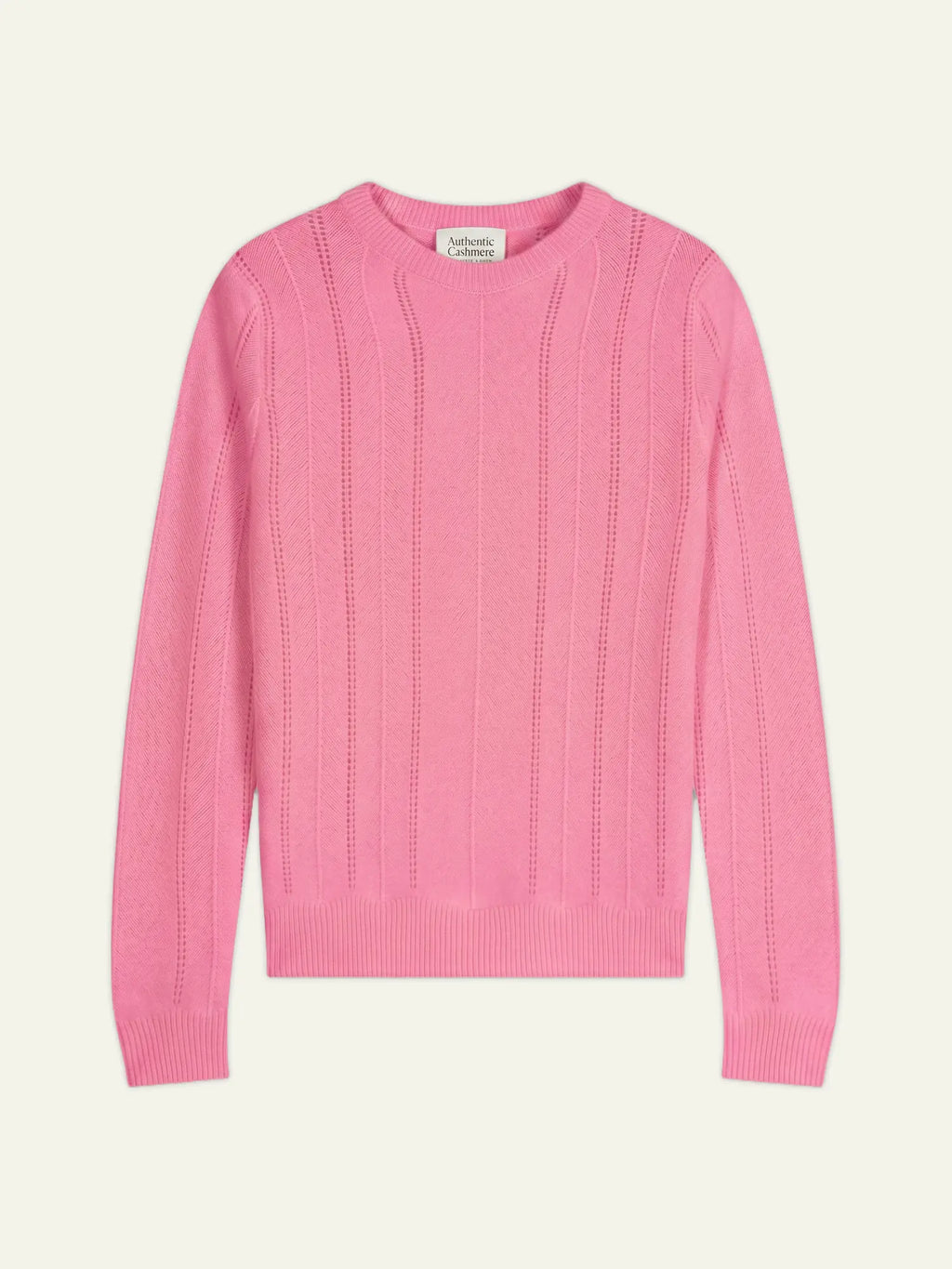 ORYNEL pull col rond 4 fils rose