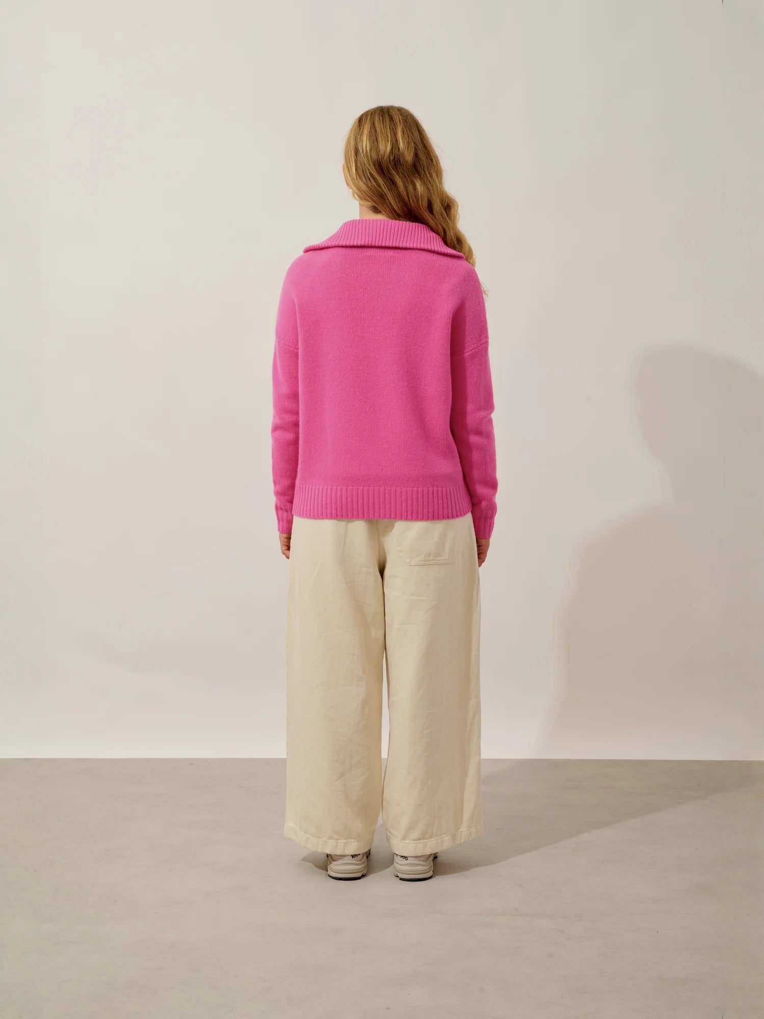 TAVIEN pull camionneur 6 fils rose