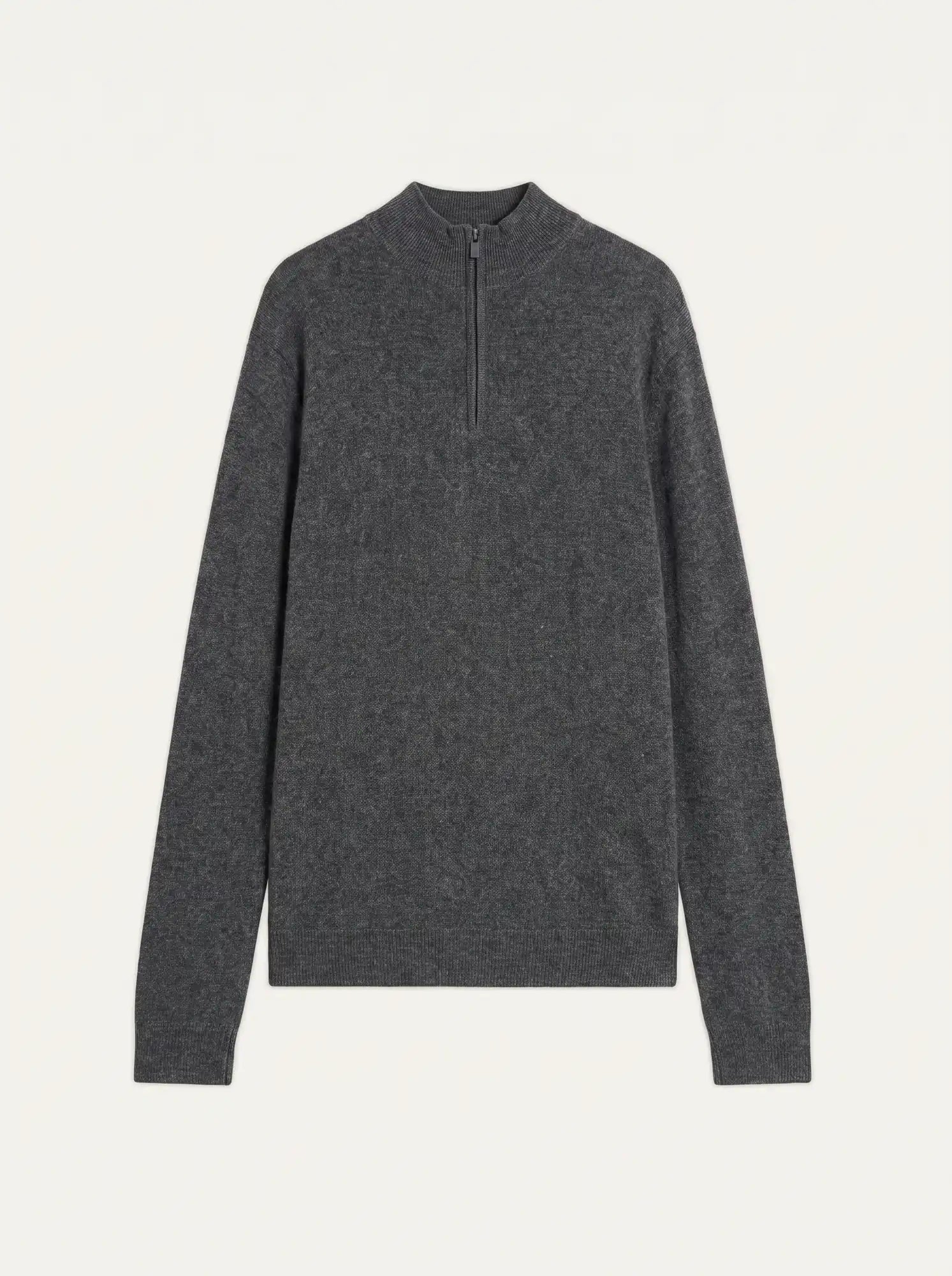 CANDICE Pullover Truckerkragen Anthrazit meliert