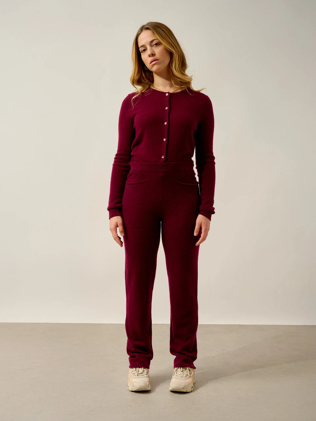JIGME joggers burgundy