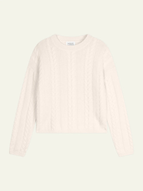 ASTRID sweater crew neck 6 ply snow