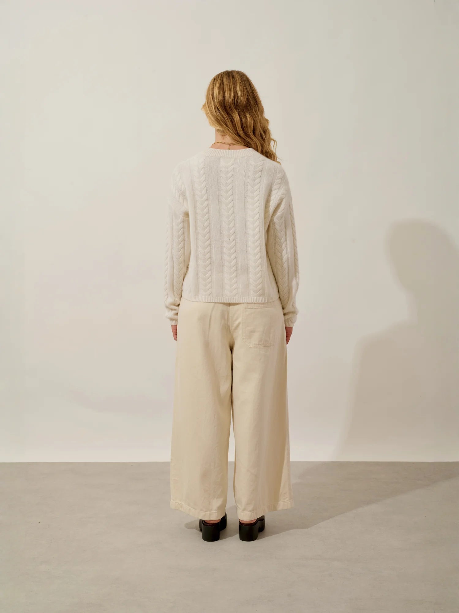 ASTRID pullover rundhalsausschnitt 6-fädig schnee