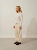 ASTRID Pull Col Rond 6 Fils Neige