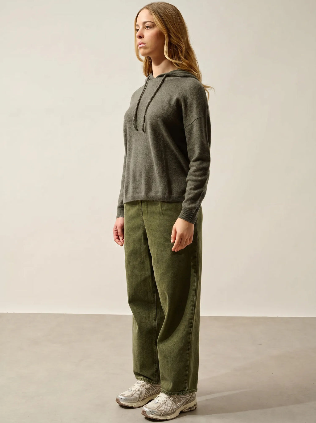 GRETA pull capuche bronze chiné